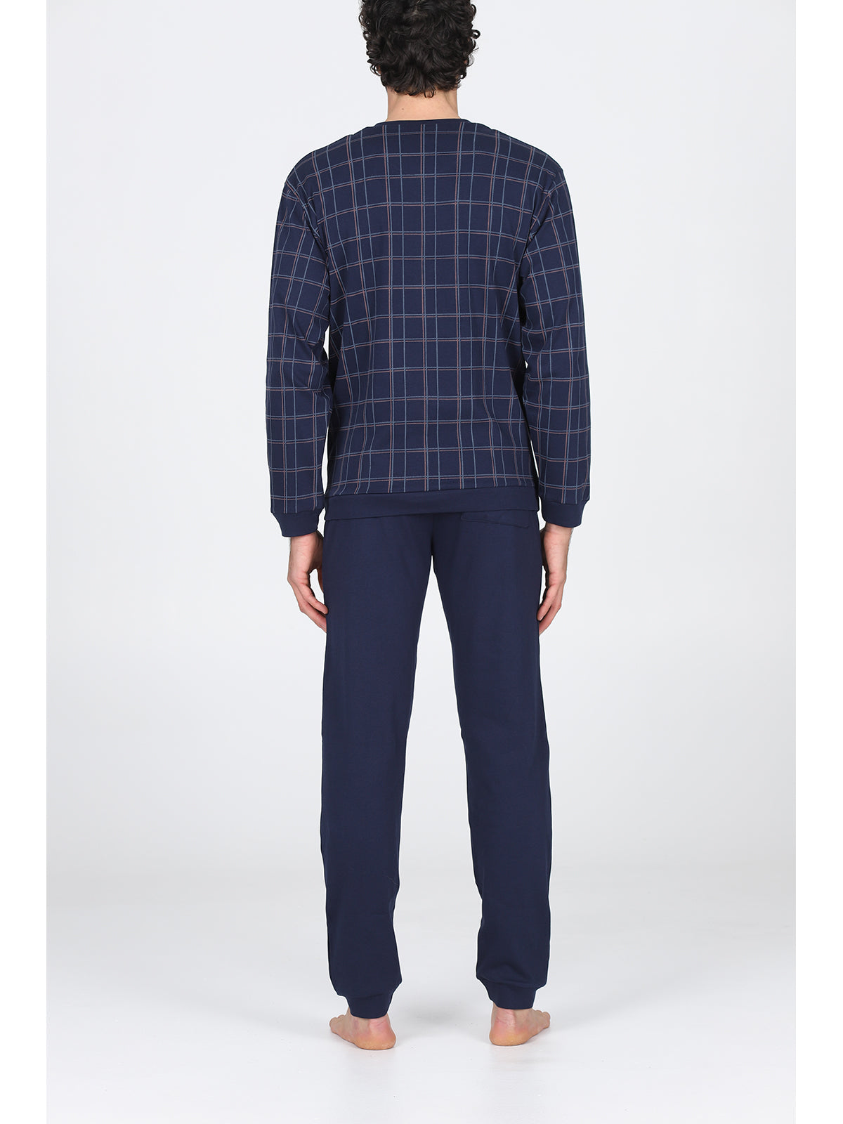 Franco pigiama lungo serafino tuta Quadro Blu Alpina