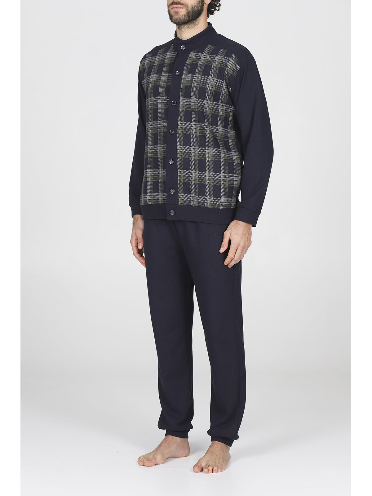 Completo notte in cotone jacquard
