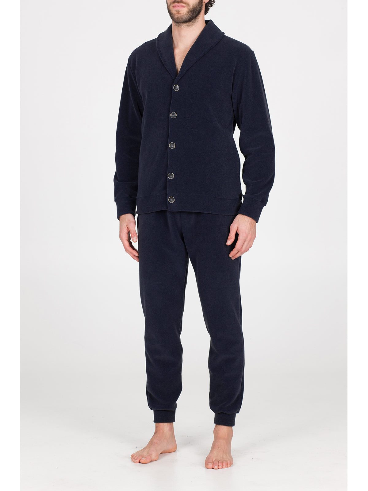 Giacca da camera abbottonata Blu Alpina