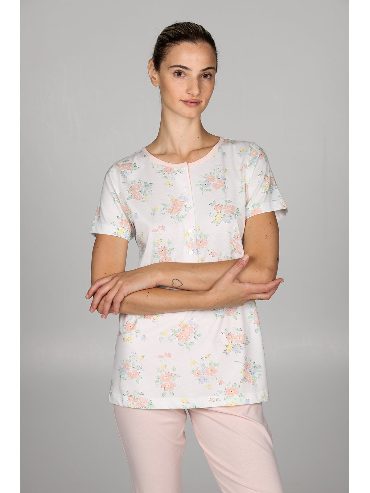Pigiama serafino capri Fiore Alpina