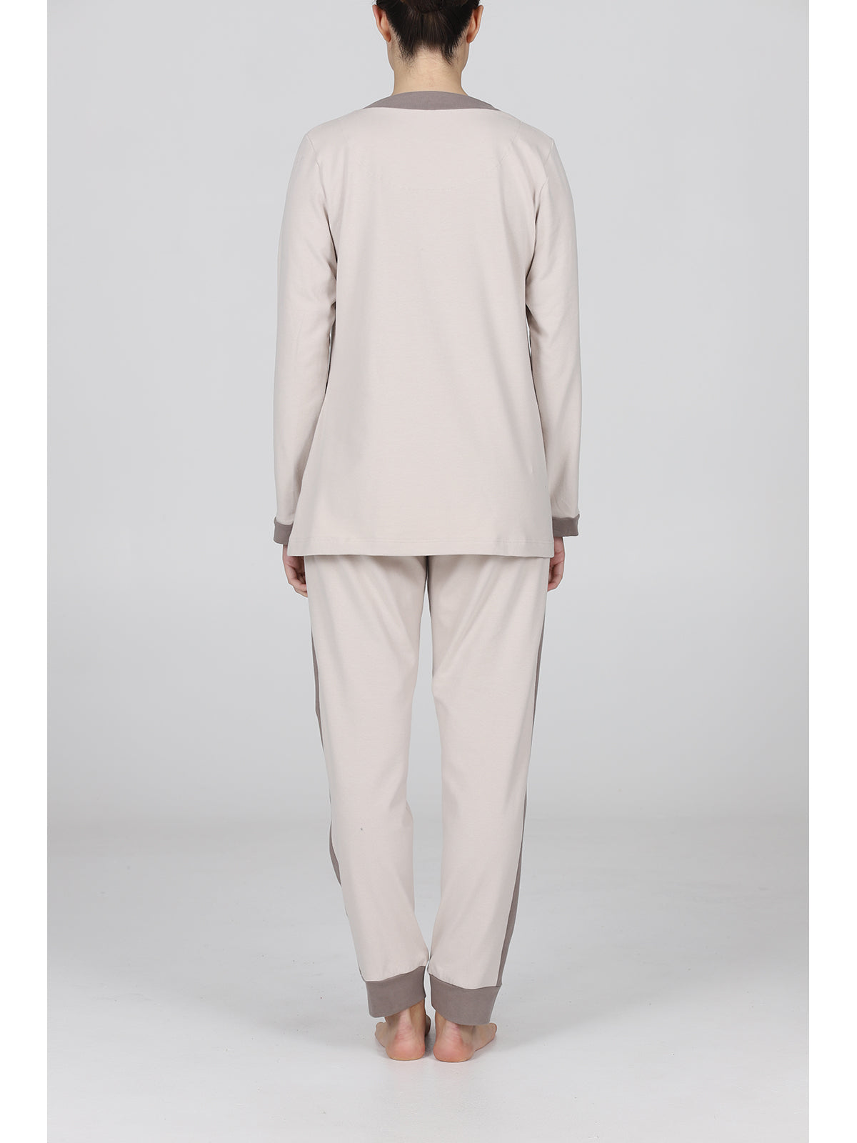 Pigiama girocollo tuta Beige Alpina