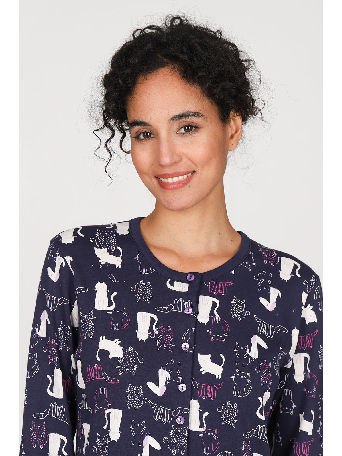 Camicia da notte serafino in traspirante cotone Gatti Alpina