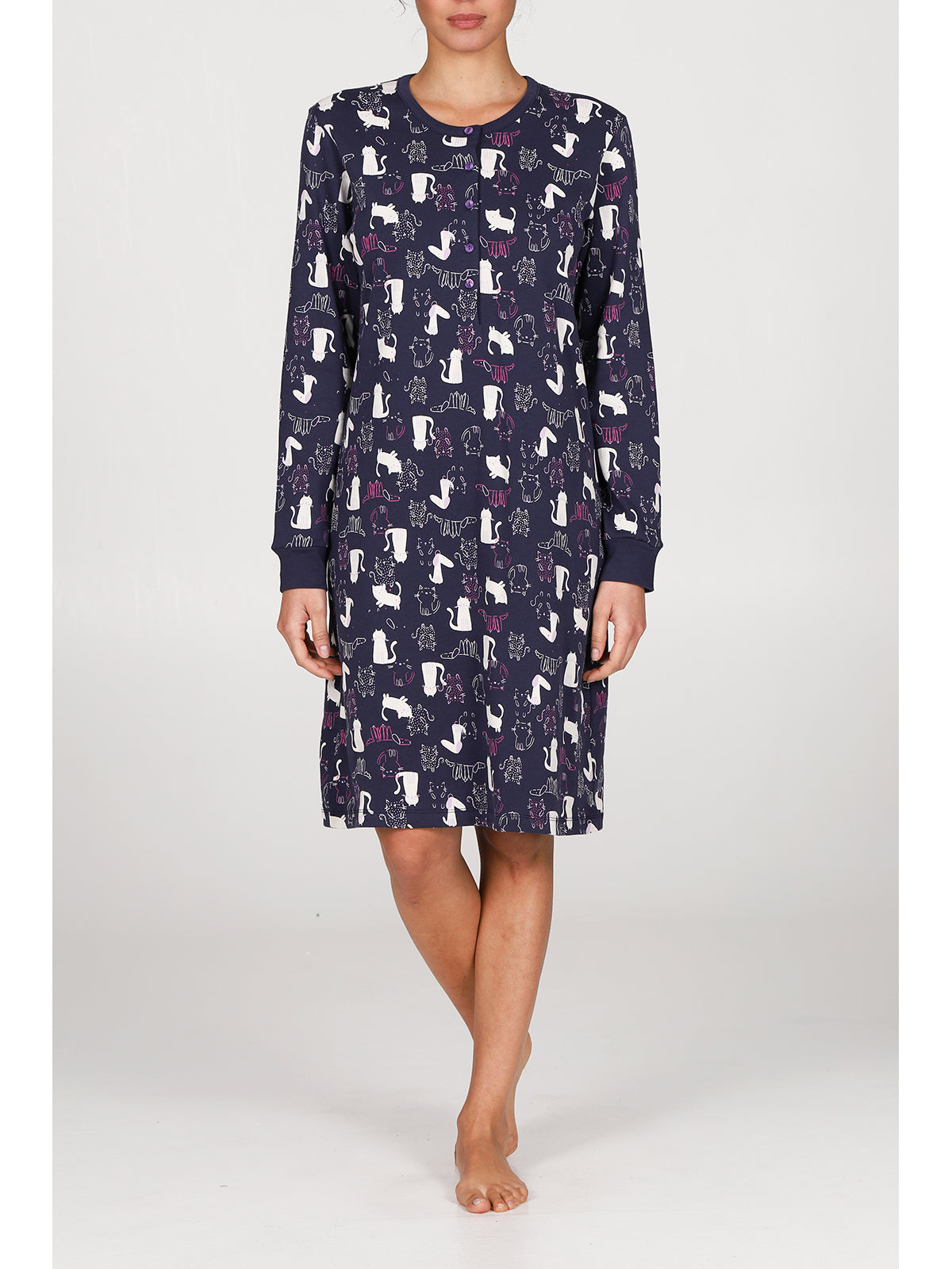 Camicia da notte serafino in traspirante cotone Gatti Alpina