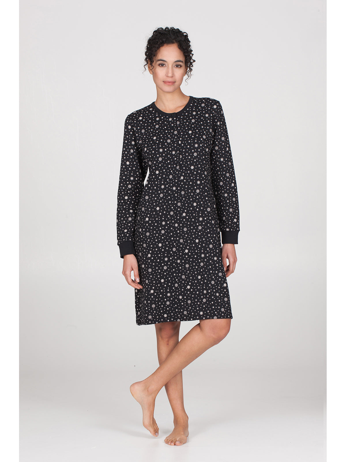 Camicia da notte serafino in traspirante cotone Neve Alpina