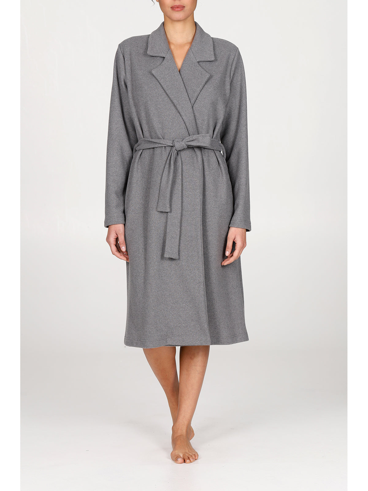 Vestaglia elegante jacquard cotone inverno| Grigio- Alpina Intimo