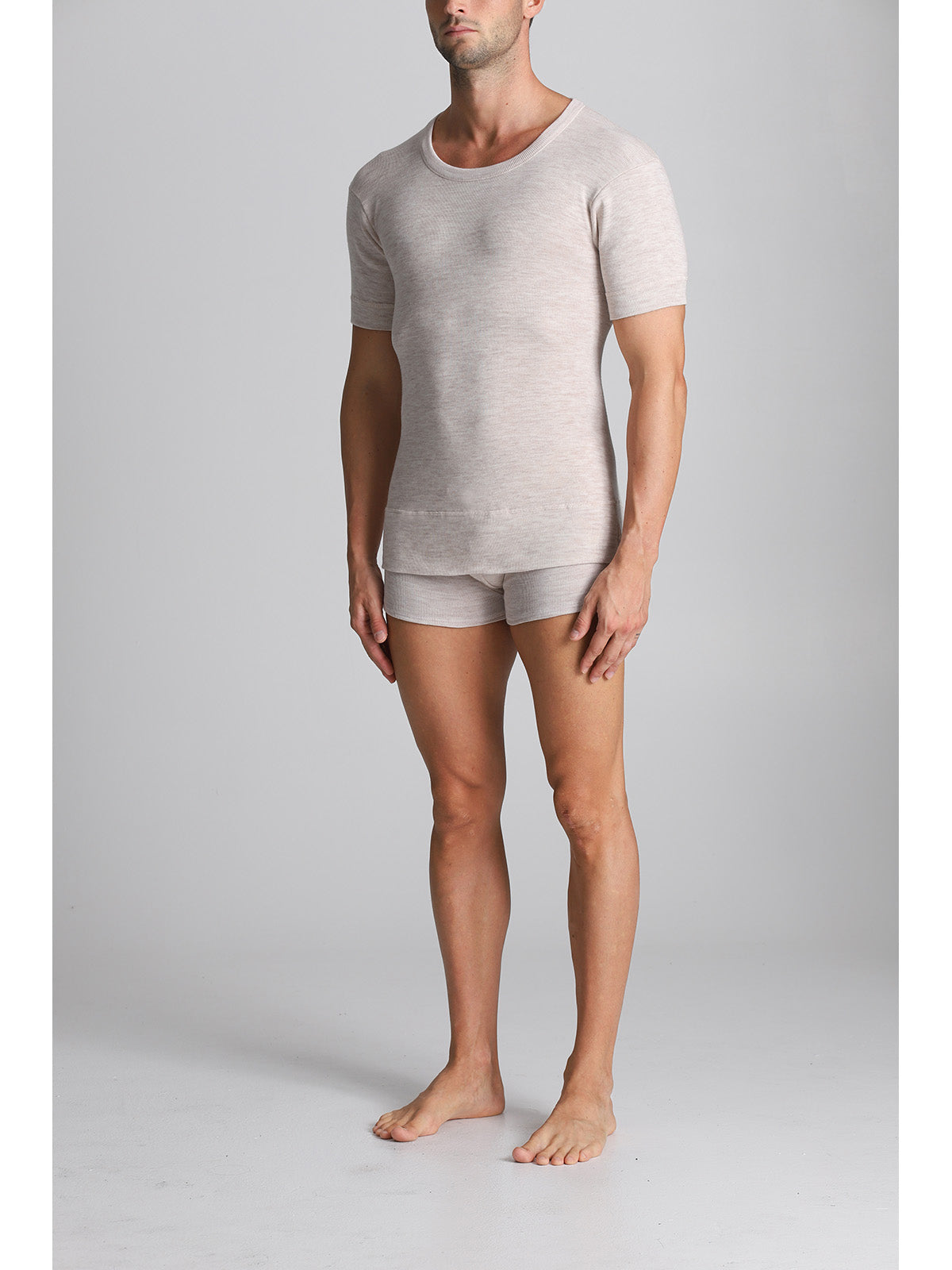 Maglietta mezza manica in misto lana Alpina