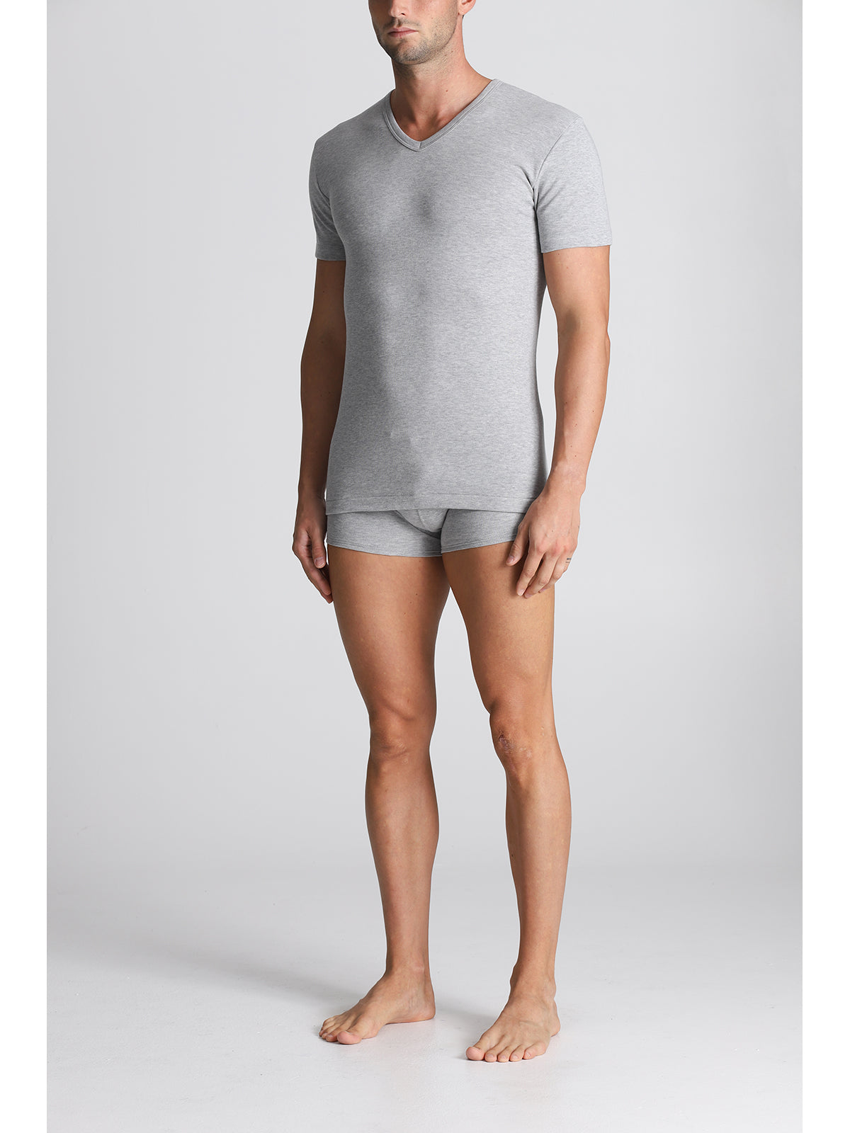 Maglietta collo v in cotone felpato Alpina