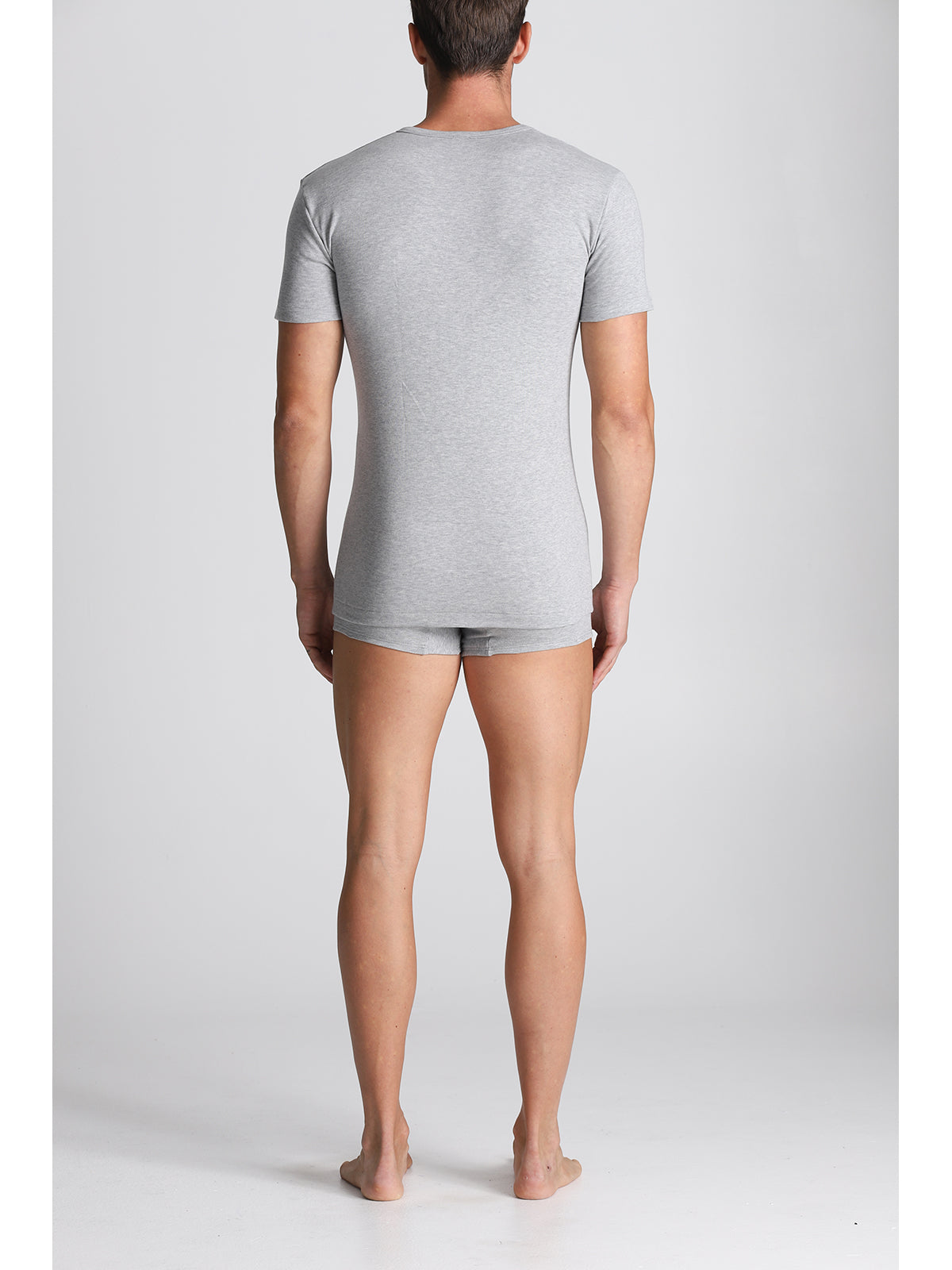 Maglietta collo v in cotone felpato Alpina