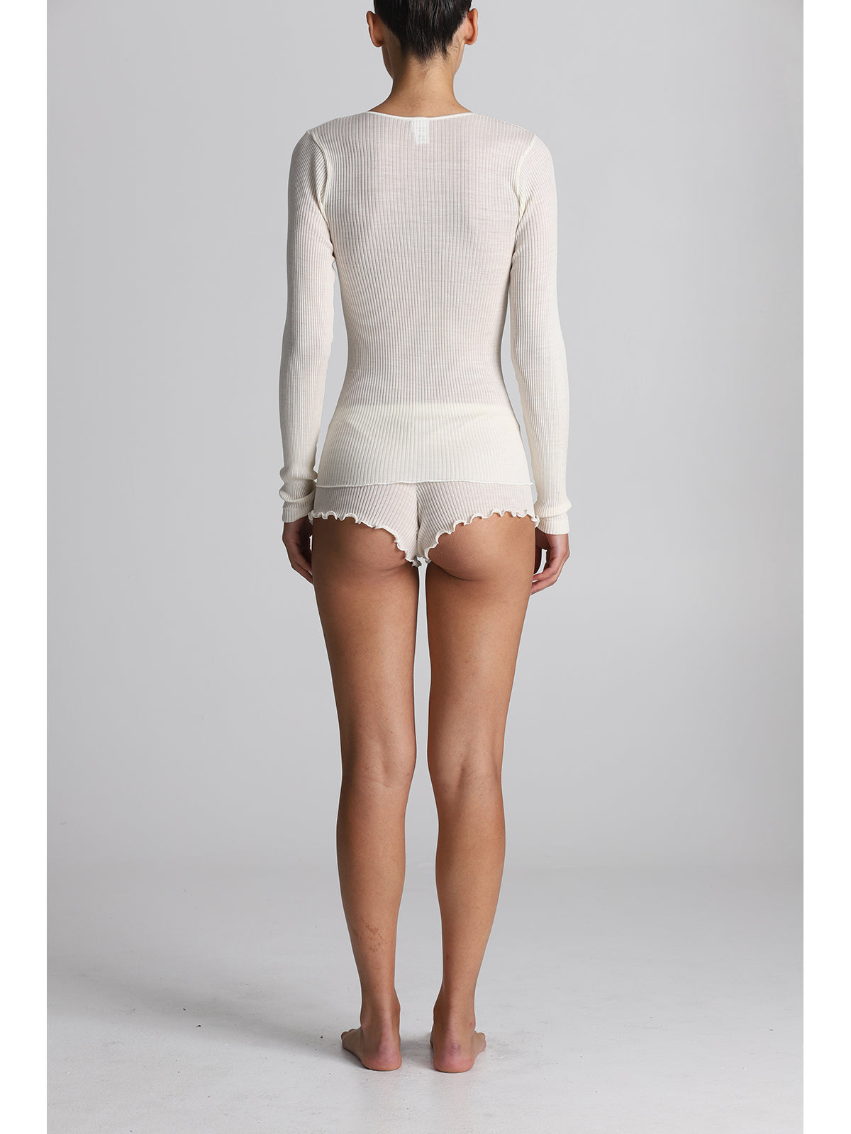 Maglietta manica lunga in lana e seta Alpina