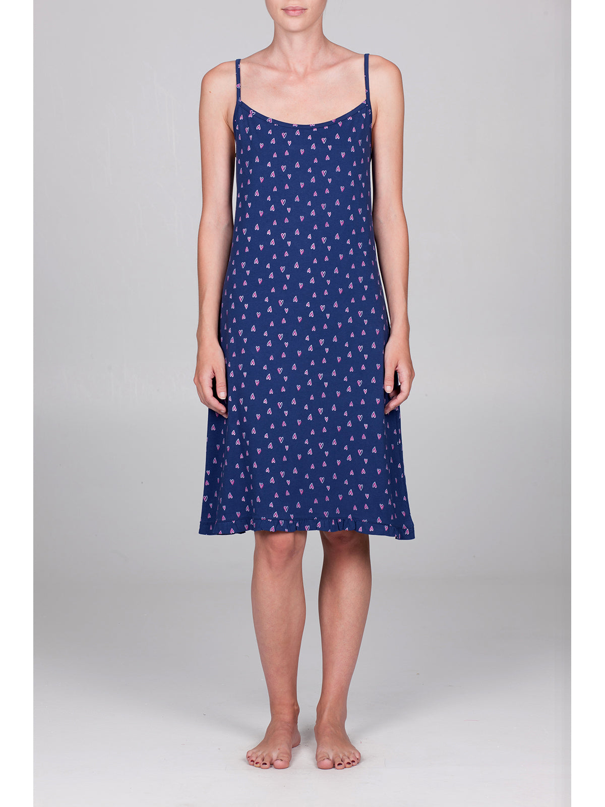 Camicia da notte top in puro cotone pettinato Alpina