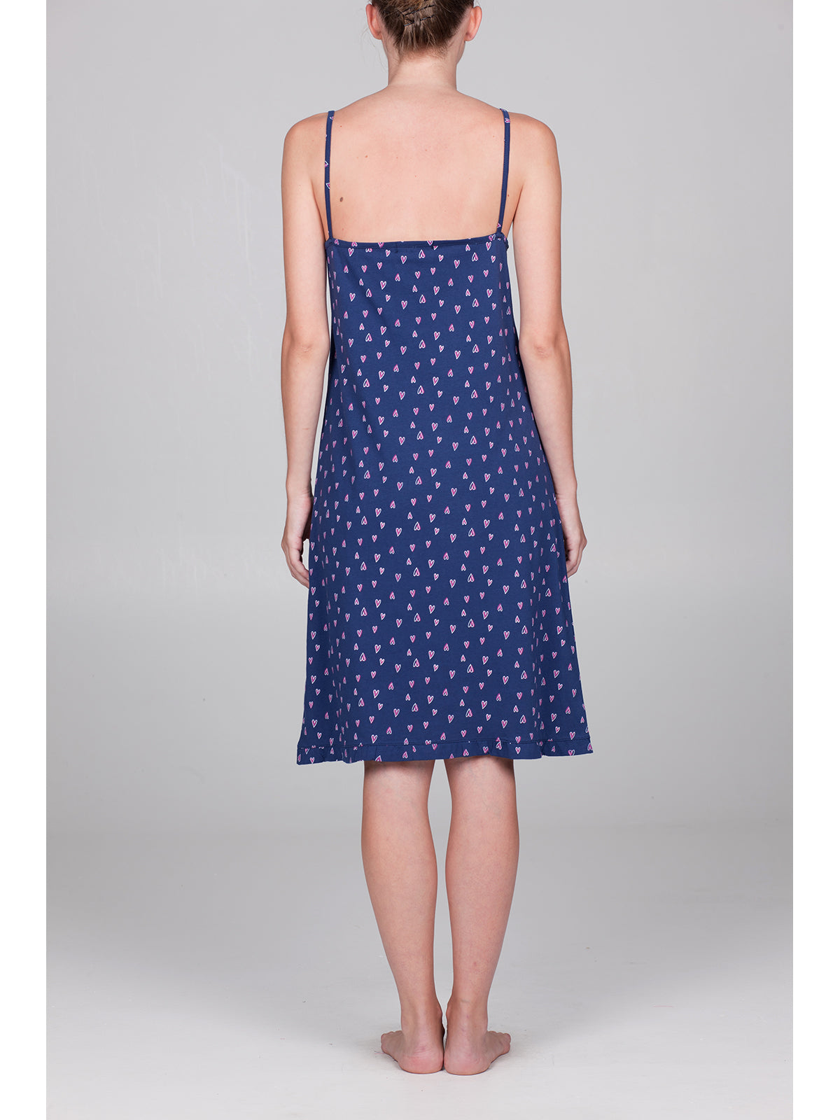 Camicia da notte top in puro cotone pettinato Alpina