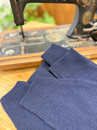 Maglia zip intera in pura lana