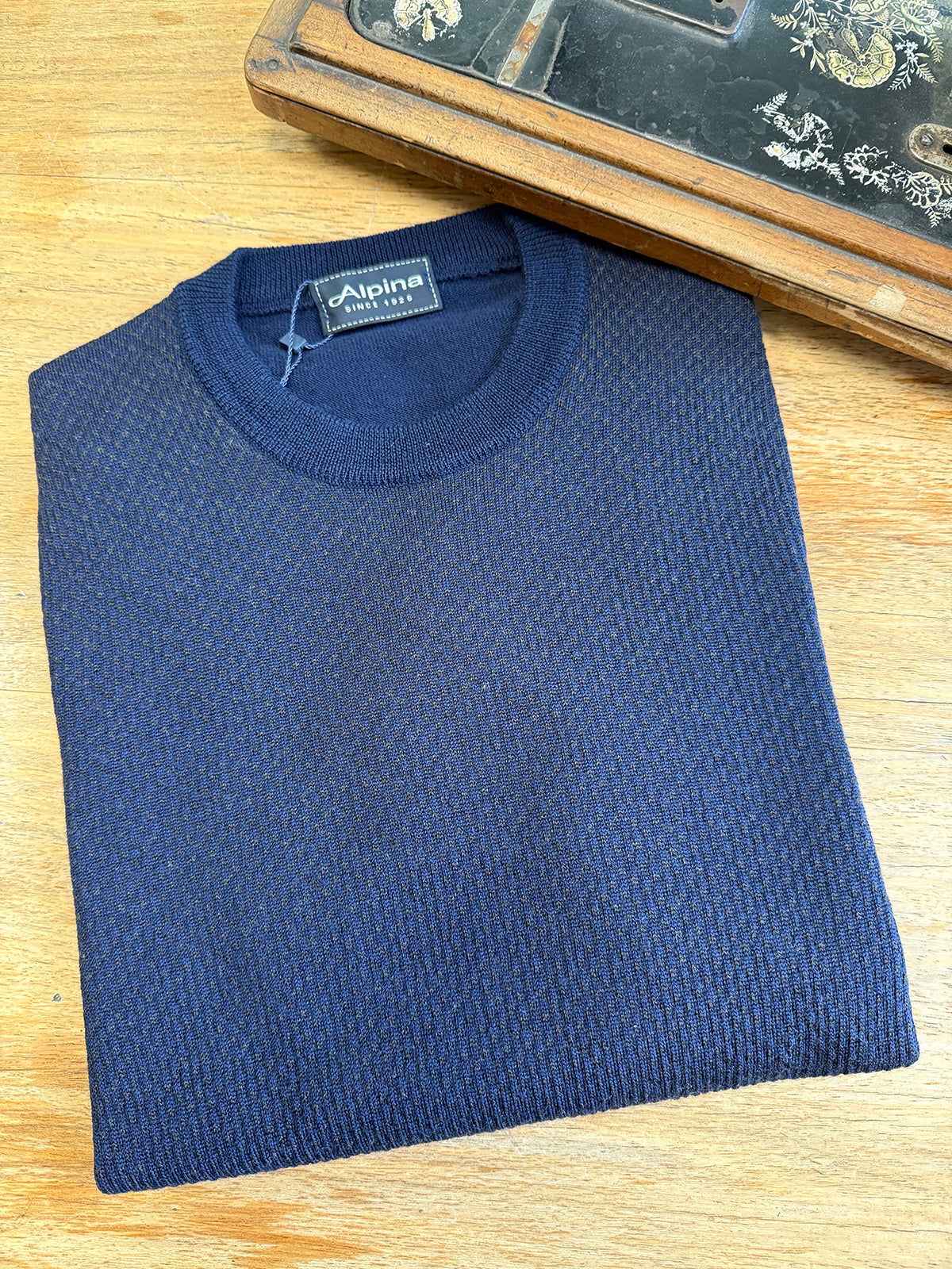 Maglia jacquard in pura lana