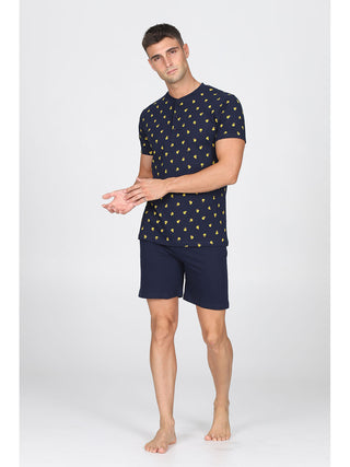 Pigiama Corto In Puro Cotone