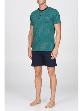 Fresco Pigiama In Puro Cotone Pettinato