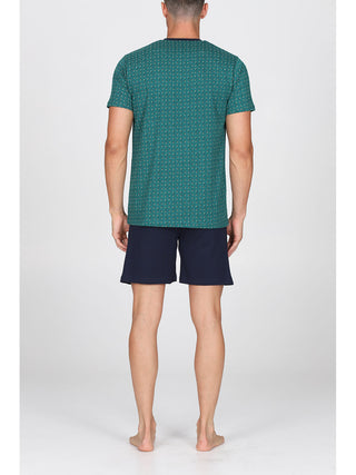 Fresco Pigiama In Puro Cotone Pettinato