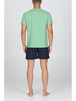 Pigiama Corto In 100% Cotone Pettinato