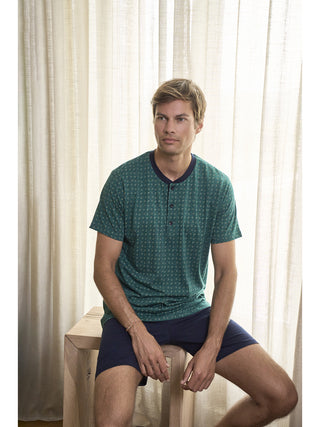 Fresco pigiama in jersey di cotone pettinato