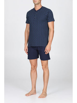 Fresco Pigiama In Jersey Di Cotone Pettinato