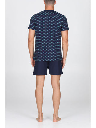 Fresco Pigiama In Jersey Di Cotone Pettinato