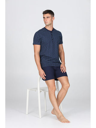 Fresco Pigiama In Jersey Di Cotone Pettinato