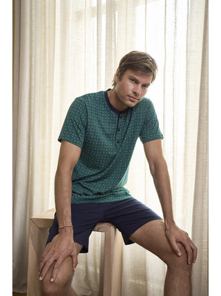 Fresco Pigiama In Jersey Di Cotone Pettinato