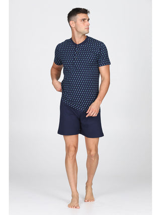 Fresco Pigiama In Jersey Di Cotone Pettinato