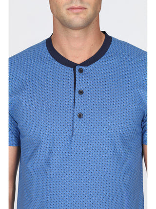 Pigiama Corto In Puro Cotone Pettinato