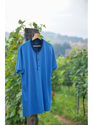 Pigiama Corto In Puro Cotone Pettinato