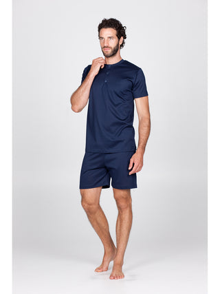 Pigiama corto in pregiato jersey di cotone mercerizzato