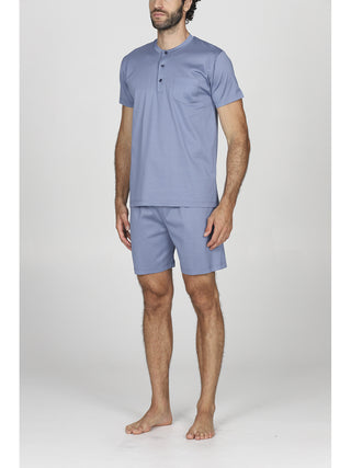 Pigiama corto in pregiato jersey di cotone mercerizzato