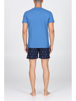 Pigiama  Corto In Puro Cotone Pettinato