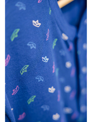 Pigiama Corto In Puro Cotone Pettinato