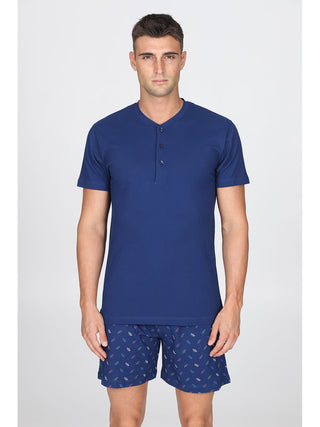 Fresco Pigiama Corto In 100% Cotone