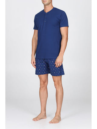 Fresco Pigiama Corto In 100% Cotone