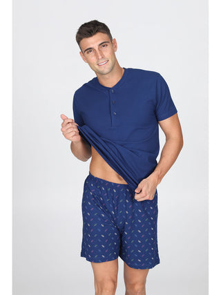 Fresco Pigiama Corto In 100% Cotone