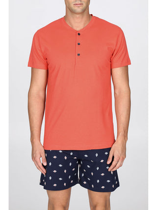 Fresco Pigiama Corto In 100% Cotone