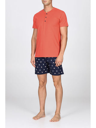 Fresco Pigiama Corto In 100% Cotone