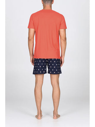 Fresco Pigiama Corto In 100% Cotone