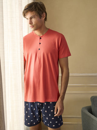 Fresco Pigiama Corto In 100% Cotone