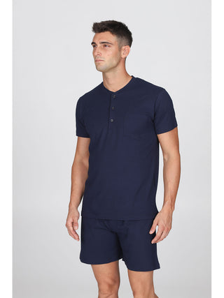 Pigiama Corto In Fresco Jersey Di Puro Cotone