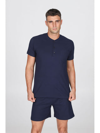 Pigiama Corto In Fresco Jersey Di Puro Cotone