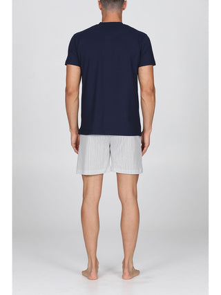 Pigiama Corto In Fresco Jersey Di Puro Cotone