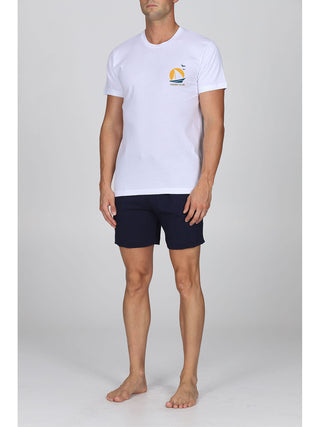 Fresco Pigiama Corto In 100% Cotone