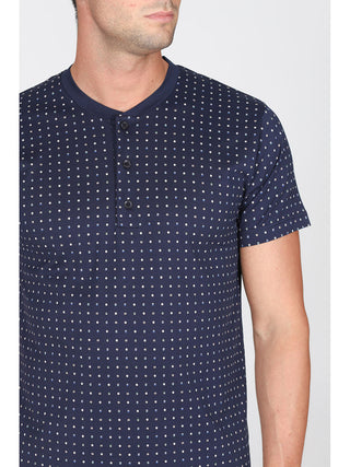 Pigiama Corto Serafino In 100% Cotone