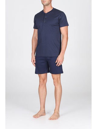 Pigiama Corto In Jersey Di Puro Cotone
