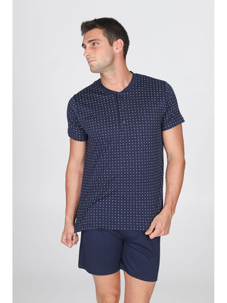 Pigiama Corto In Jersey Di Puro Cotone