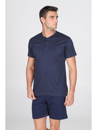 Pigiama Corto In Jersey Di Puro Cotone
