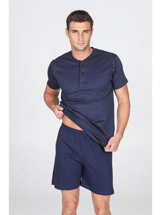 Pigiama Corto In Jersey Di Puro Cotone