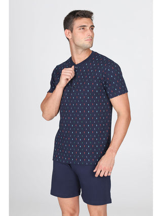 Pigiama Corto In Cotone Traspirante